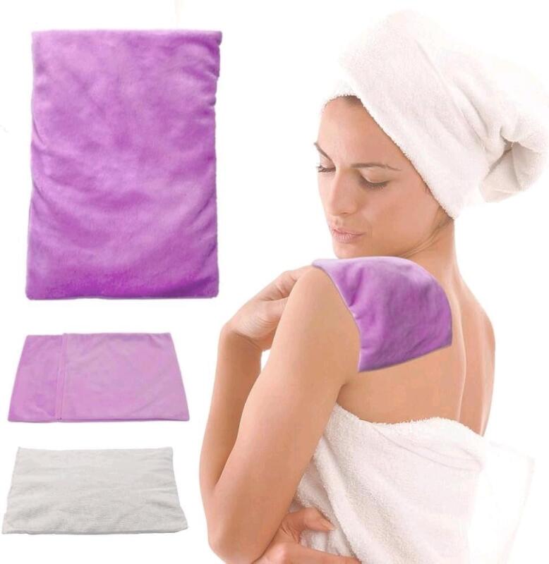 New ColdChill Microwave Heating Pad for Back, Cramps, Neck, and Shoulder Pain Relief, Heating Pads Microwaveable, Heat Pack Microwave Natural Moist Therapeutic Heat Bag Hot Cold Therapy (8 * 5 inch Purple)