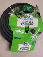 New Expert Gardener Soaker Hose 50 ft Length, 1/2 in. Diameter, Recycled Rubber, UPC 628915839104
