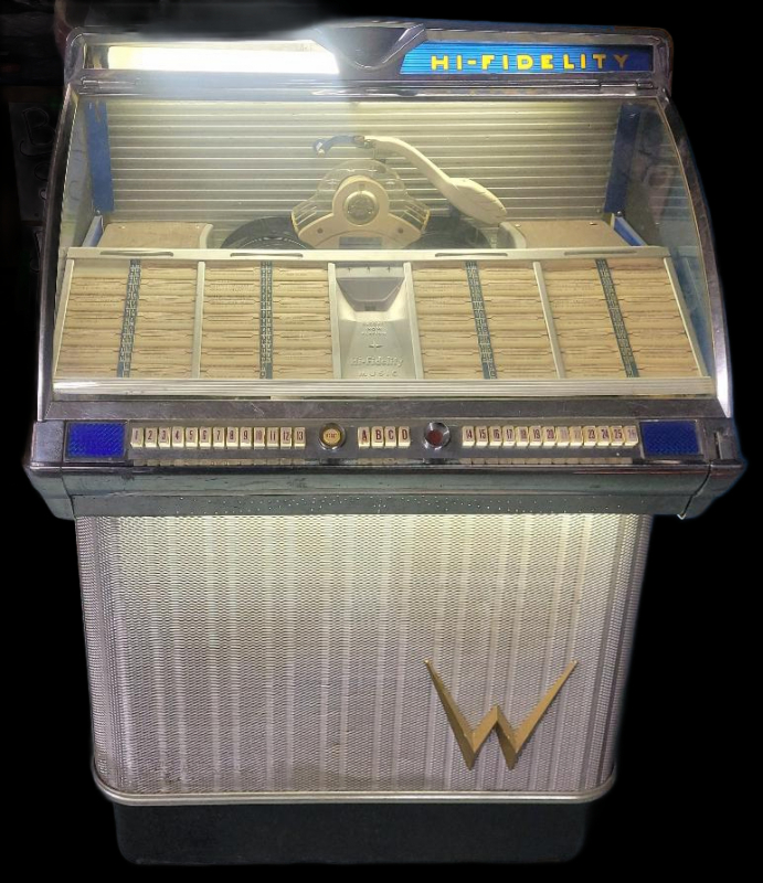 Wurlitzer 2304 Jukebox, 1960s, 104 Selections, 45 RPM, Hi-Fidelity, Serial #373559