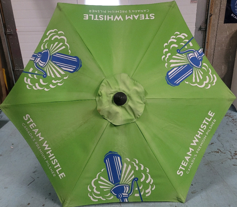 STEAM WHISTLE Beer Patio Umbrella , 81" Diameter