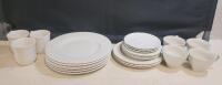 Royal Doulton Hallmark White 1992 Fine China Set, 18pcs, Johnson Bros Mugs, England, Fluted Edge