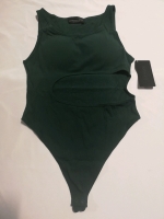 New ALPHALETE Women's sz XXL Monarch Collection Cut Out Bodysuit: (Emerald)