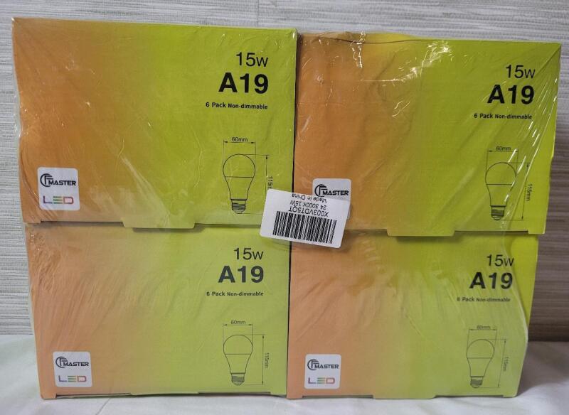 24 New Master LED 1500lm 15W Non-Dimmable Light Bulbs , Warm White .