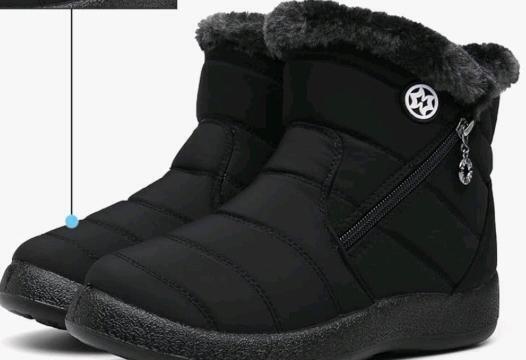 New sz 7 Women's GO Faux Fur Lined Winter Snow Boots Waterproof Ankle Boots Outdoor Booties Comfortable Shoes for Women