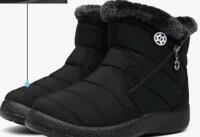 New sz 7 Women's GO Faux Fur Lined Winter Snow Boots Waterproof Ankle Boots Outdoor Booties Comfortable Shoes for Women