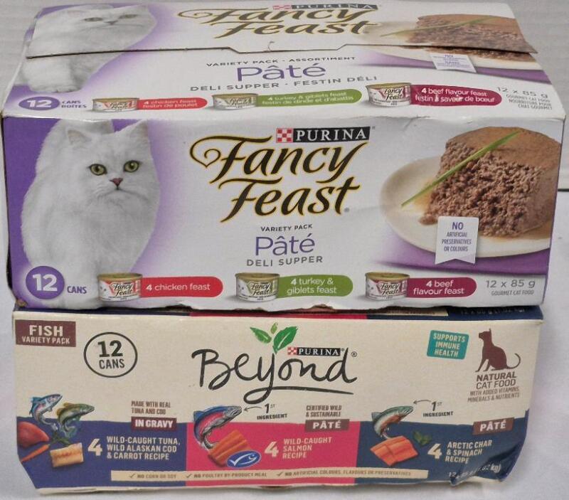 [BB 2026 Sep - 2027 Jan] 24 New Cans of Purina Cat Food - 12 Fancy Fest Pate & 12 Beyond Fish Flavoured Variety