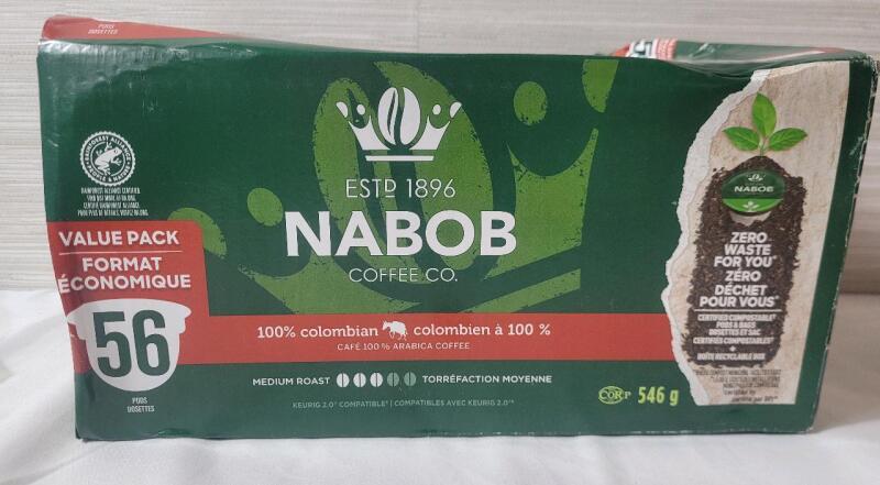 [BB 2025 OC 15] 56 Nabob Medium Roast Colombian Coffee Pods
