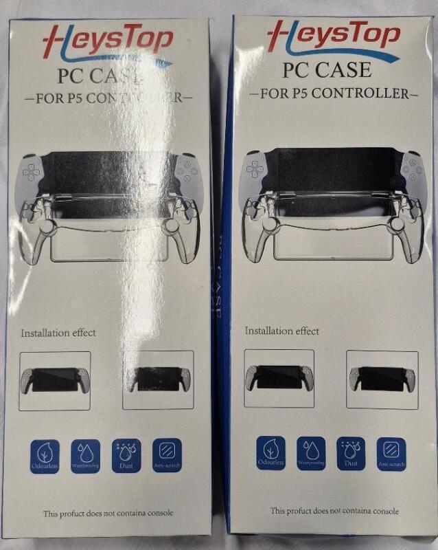 2 New HeysTop Protective Cover Case for PlayStation 5 Controllers Full Protection Anti-Scratch, Shockproof - Transparent