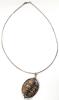 Polished Aragonite Pendant on 15" Sterling Silver Chain Stamped 925