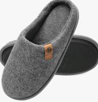 New Men's Size 12 ONCAI Grey Indoor House Slippers, Memory Foam, Anti-Skid Sole, New in Package