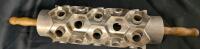 Vintage Ravioli Rolling Pin Cutter, Metal and Wood, Makes 18 Ravioli at Once, Hexagonal Form