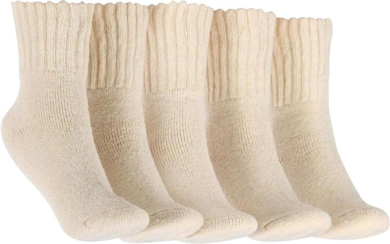 5 Pairs New O/S Women's BENSORTS Thick Warm Cozy Boot Socks : Beige