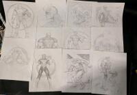 11 Original Handdrawn Comic Character Sketches &ndash; Batman, TMNT, Wolverine, Batgirl (2013&ndash;2014)