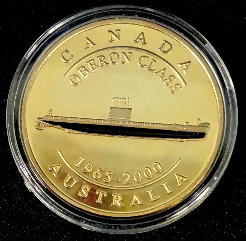 1914 - 2014 Canada/Australia Centenary of Submarine Service Medallion in Commemorative Case, 1.5" Diameter