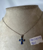 925 Sterling Tanzanite Cross on Chain - 3