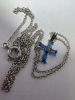 925 Sterling Tanzanite Cross on Chain - 5