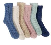 5 Pairs New New Size 5-11 Women's BenSorts Fuzzy Socks Gift Box, 5 Pairs, Size 5-11, Multicolor, Machine Washable