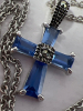 925 Sterling Tanzanite Cross on Chain - 6