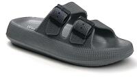 New Men&rsquo;s Size 12 / Women&rsquo;s Size 12.5 Weweya 2 Buckle Slide Sandals, Gray, , EVA, Model WA-F35-GY4445
