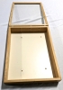 Great Hinged Wood Display Case with Partial Plexiglass Top (18" x 24.25" x 4") - 2