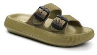 New Men's Size 12/12.5 Weweya Olive Green EVA Buckle Slide Sandals Model WA-F35-GN4445