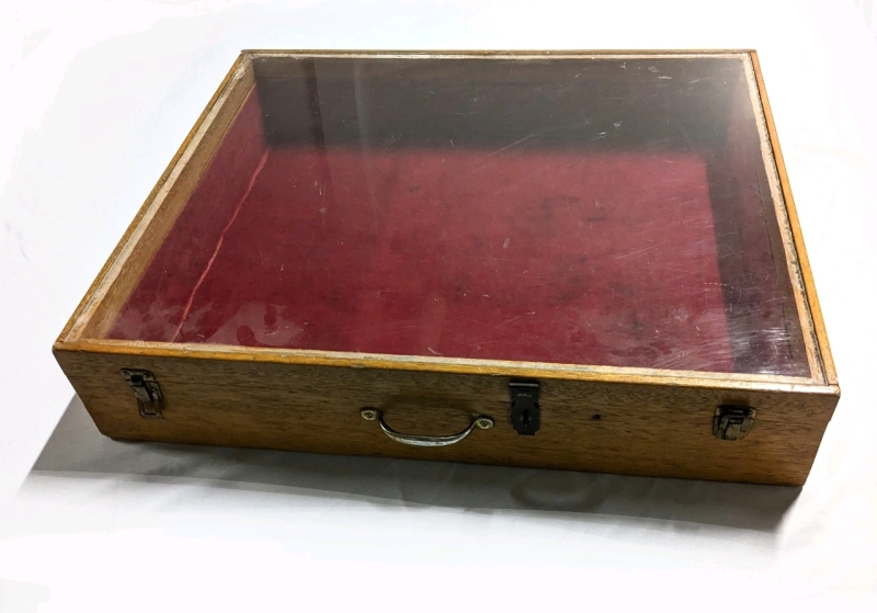 Very Deep Hinged Display Case with Plexiglass Top (26.75" x 22.2" x 5.25")