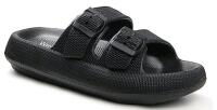 New Size 11-11.5 Men's Weweya Slides Sandals Black, , Double Buckle, Model WA-F35-BK4243, EVA Foam