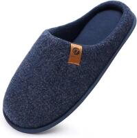 New Men's Slippers US Size 11 ONCAI , Blue Felt, Memory Foam, Anti-Slip Sole, Sealed Packaging