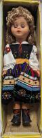 Vintage Polish Folk Costume Sleeping Doll "Lalka Śpiąca" by Powiśle, c.1970s, 16 in, Original Box