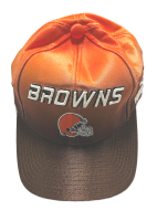 Vintage O/S Adults 1990s Puma NFL Pro Line Cleveland Browns Hat &ndash;Orange/Brown Embroidered