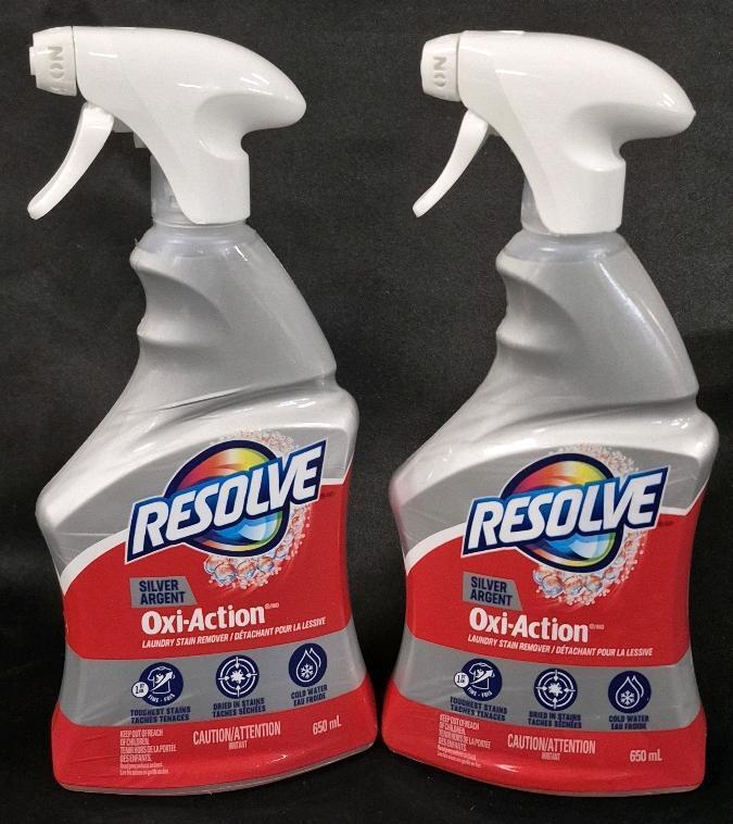 2 New Resolve Oxi-Action Laundry Stain Remover