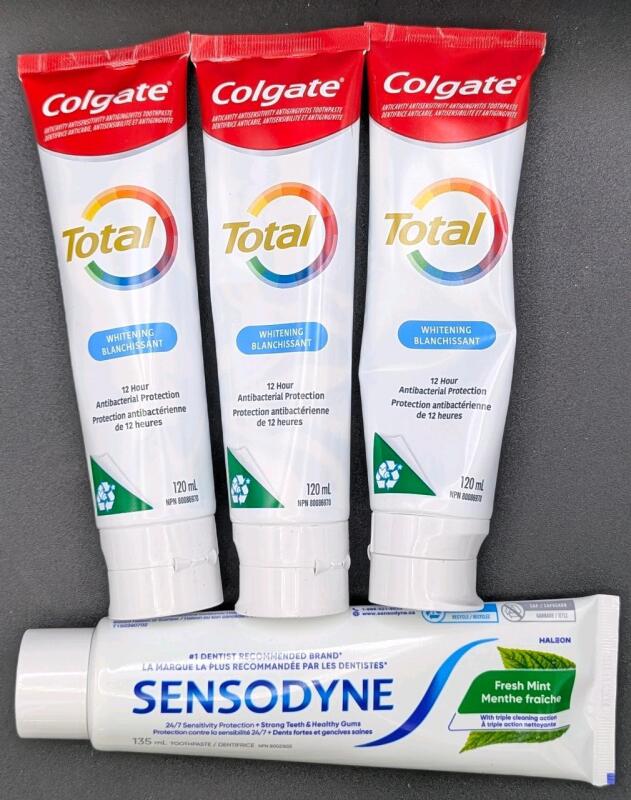[EXP 07/2026 - 2027] New Toothpaste : 3&times; Colgate Total + Sensodyne Fresh Mint