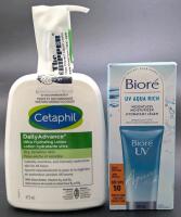 [EXP 10/2026] BIORE UV Aqua Rich Weightless Moisturizer & CETAPHIL Daily Advance Ultra Hydrating Lotion