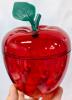 2 New Red Apple Container Jars / Apple Shaped Candy Jars - 3