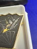 Japanese K24 stamped Damascene Brooch - 6