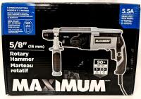 [Light Wear] MAXIMUM 5.5A Corded Variable Speed Rotary Hammer Drill with Auxiliary Handle & SDS+, 5/8-in. 054-2092-0, Tested For Power, Retails $179.99 New