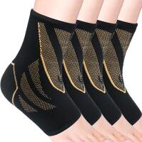 2 New Pairs Size SM Unisex Ankle Wraps / Compression Sleeves / Support Braces for Plantar Fasciitis