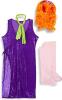New O/S Women's (Fits Up To Size 12) SCOOBY DOO Daphne Blake Costume: Dress, Neck Scarf. Wig & Boot Covers - 2