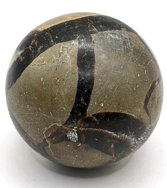 Gorgeous Natural Septarian Sphere Crystal Globe (138g)