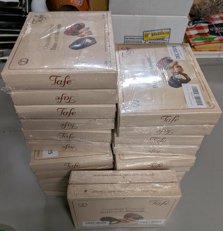 [EXP Dec 2025] 24 New Boxes of Chocolate Covered Dates with Almonds