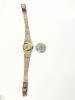Vintage SEIKO Watch Women 18mm Gold Tone Textured Dial 1100-0459 Manual Wind 5.5", Non-Functional Requires Service - 2