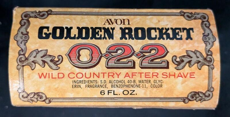 Vintage Avon Golden Rocket 022 Aftershave Bottle