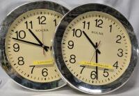 2 SOLAR Clocks 12.5" Diameter- Working