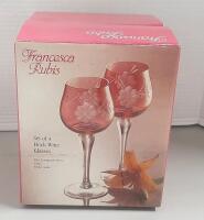 New Francesca Rubis Set of 4 Hock Wine Glasses