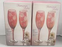2 New Sets of Francesca Rubid Flute Champagne Glasses
