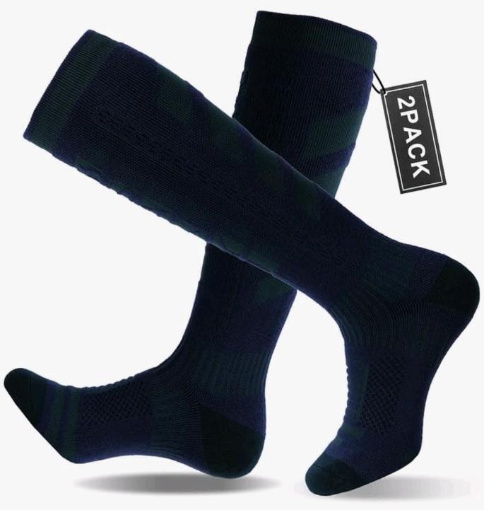 2 New Pairs sz Medium (6.5-8.5) Sanyiyiba Men's Merino Wool Snow Sports Socks