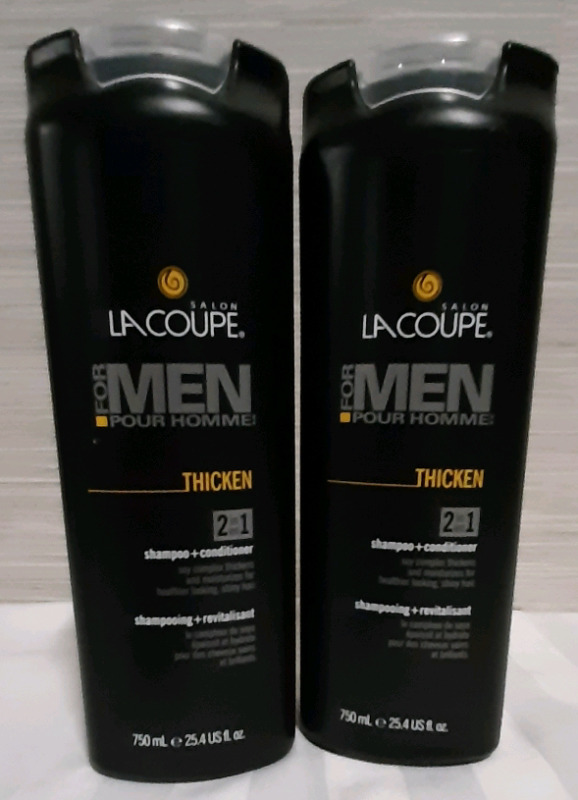 New 2 Bottles of LA COUPE Salon Men's Shampoo w/Conditioner. 750ml each