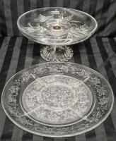 2 Crystal/Glass Vintage Serving Dishes