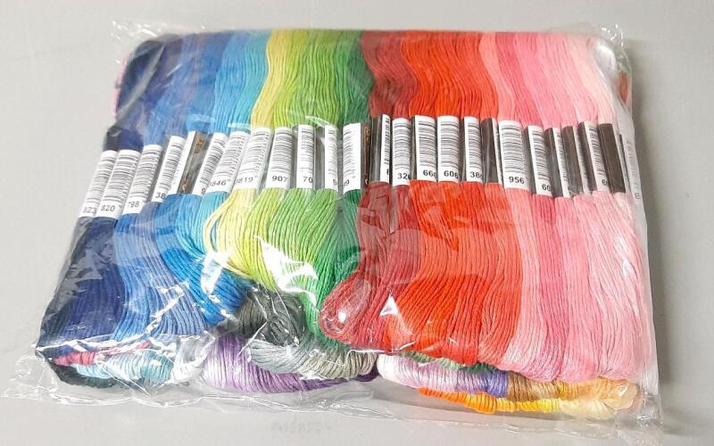 Jzhen 100 Color Embroidery Floss Kit &ndash; 100 Skeins, 8.75 yd Each, Multi-Colored, X003KE9ZC3