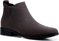 New Size 6.5 Women's BACIA BA221118 Knit Sock Ankle Boots / Square Toe Chelsea Boots Low Heel Fashion Booties / Coffee